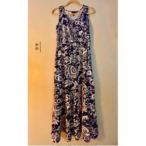 NWOT Talbots Keyhole Tiered Maxi Sun Dress, Floral & Paisley Design, Size: S